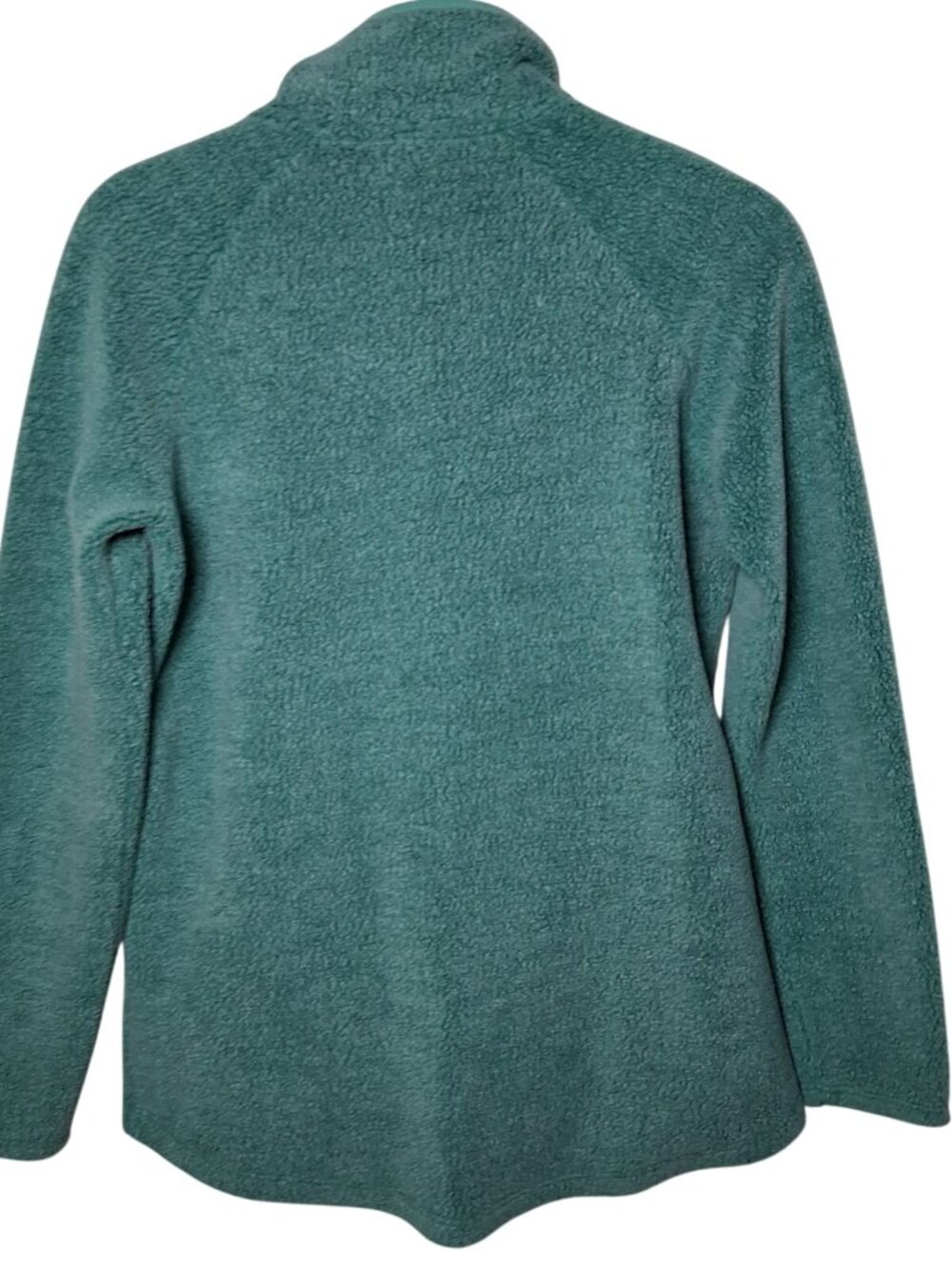 LL Bean Fleece Jacket Women S Green Tumbled Sherpa Gorpcore Outdoors Pullover Sn - Picture 2 of 12